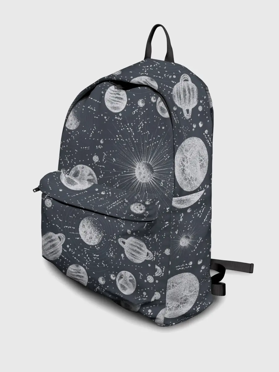 Рюкзак джинсовый / Звезды, планеты и созвездия