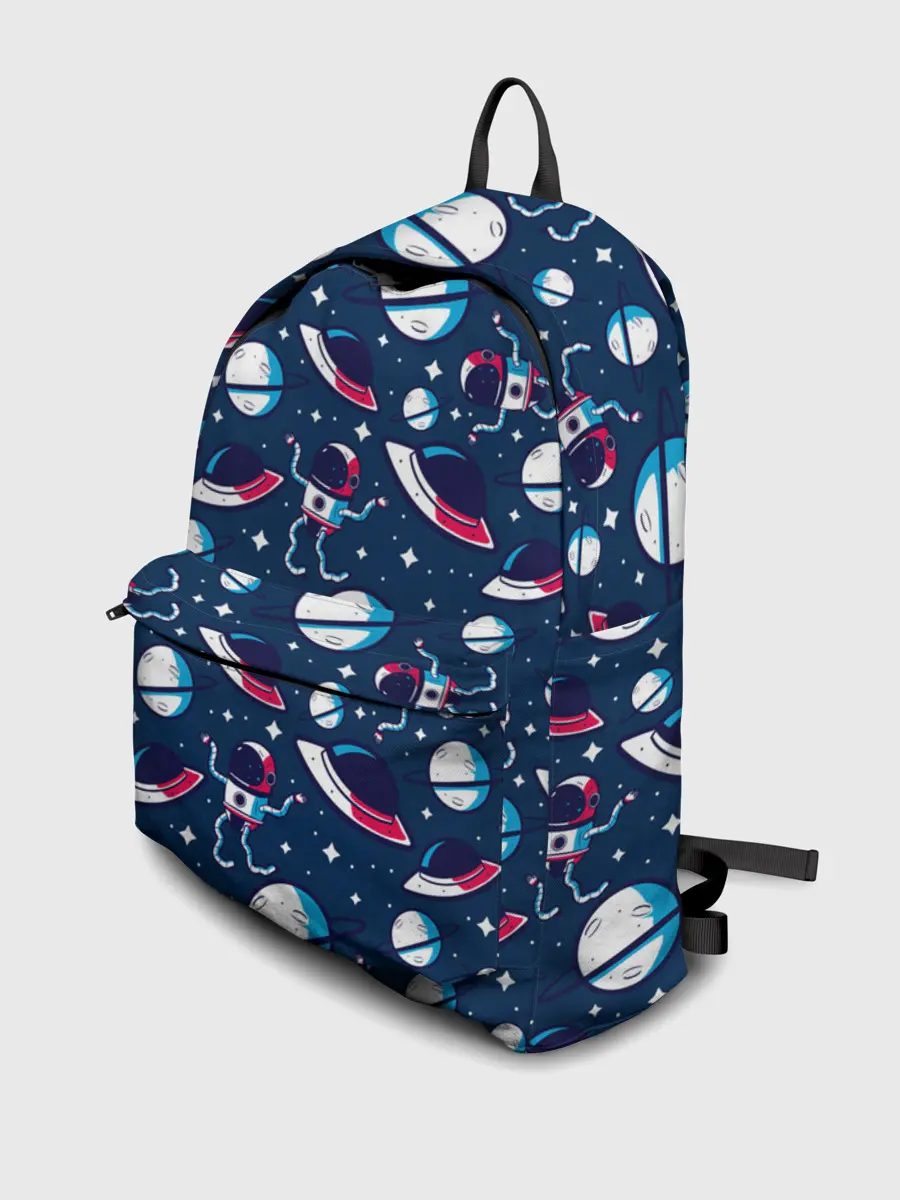 Рюкзак джинсовый / Космонавты, планеты и нло