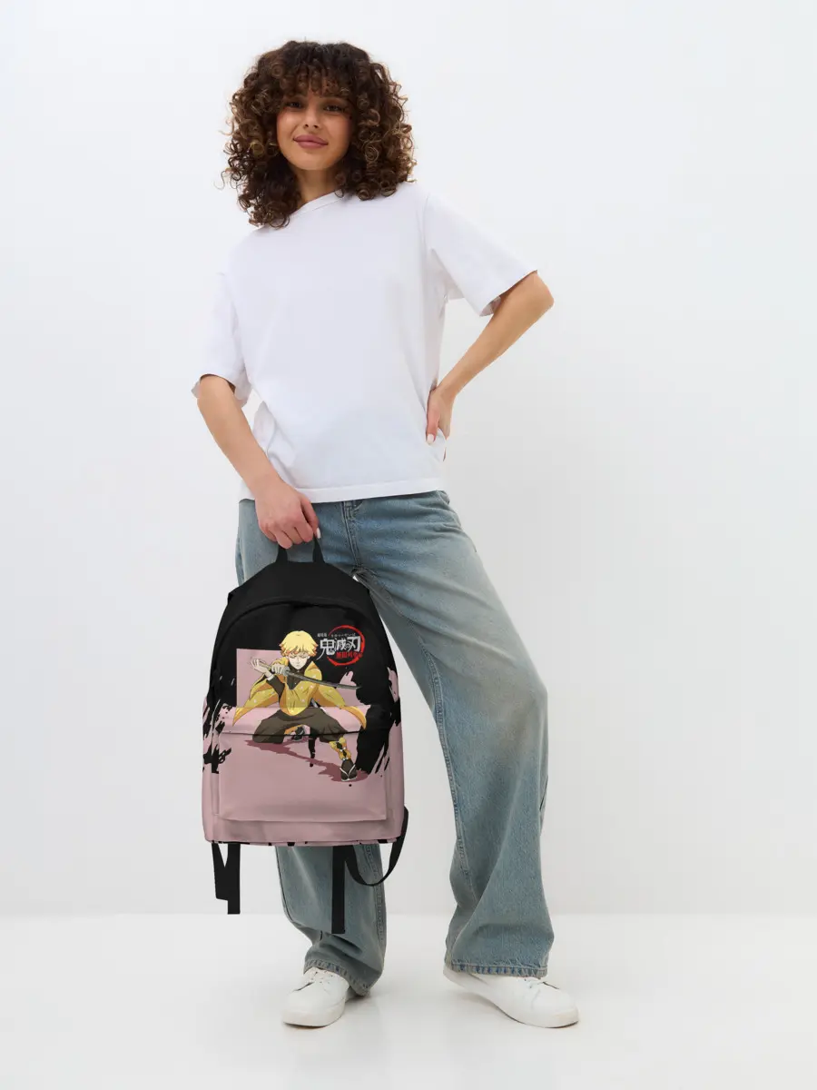 Рюкзак джинсовый / Зеницу Агацума Kimetsu no Yaiba
