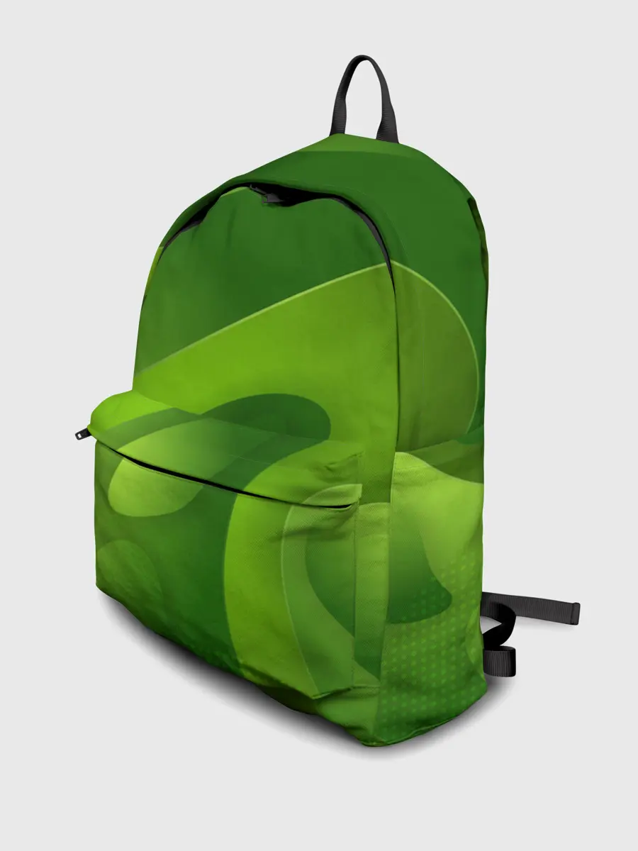 Рюкзак джинсовый / 3d Green abstract