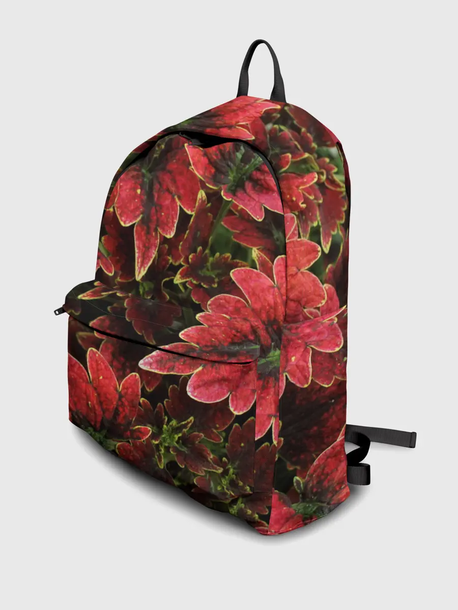 Рюкзак джинсовый / Красные листья