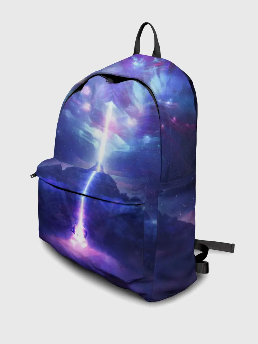 Рюкзак джинсовый / Яркий взрыв в космосе