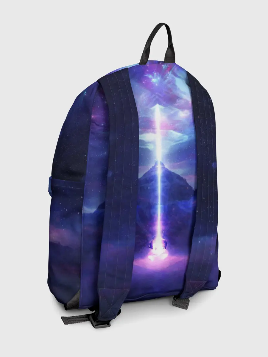 Рюкзак джинсовый / Яркий взрыв в космосе
