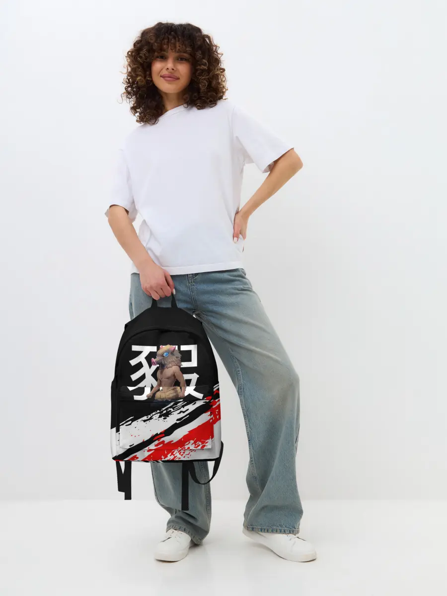 Рюкзак джинсовый / Иноске Хашибира Kimetsu no Yaiba