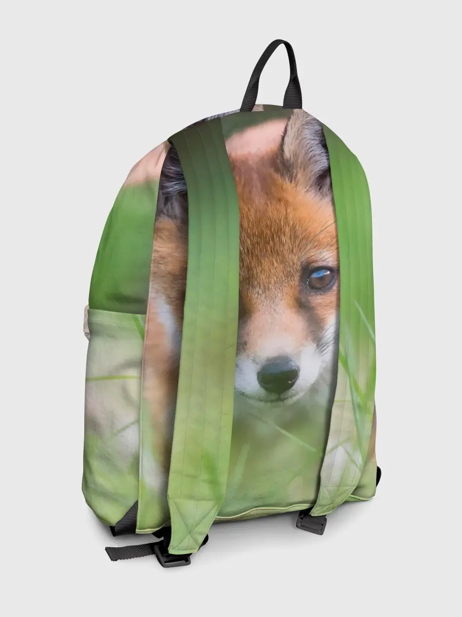 Рюкзак джинсовый / Лисенок в засаде