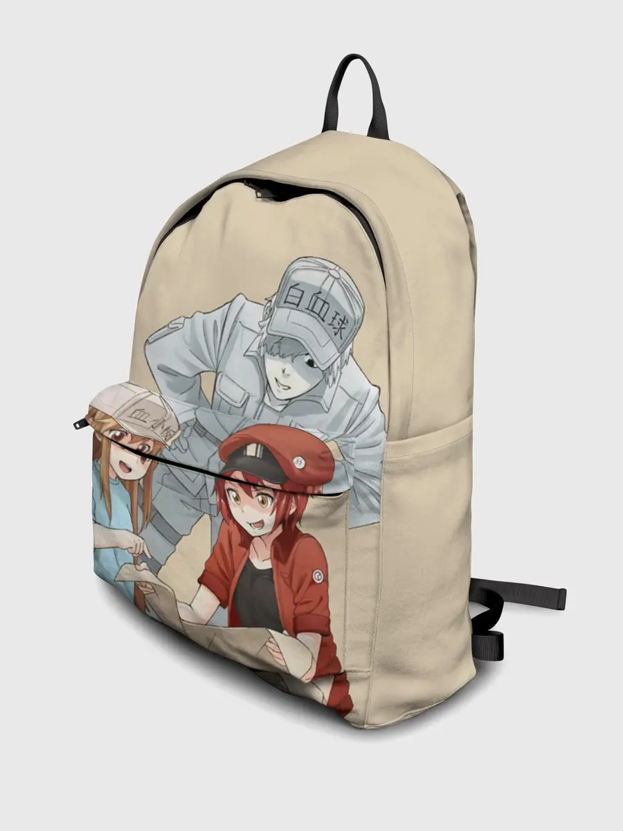 Рюкзак джинсовый / Клетки за работой