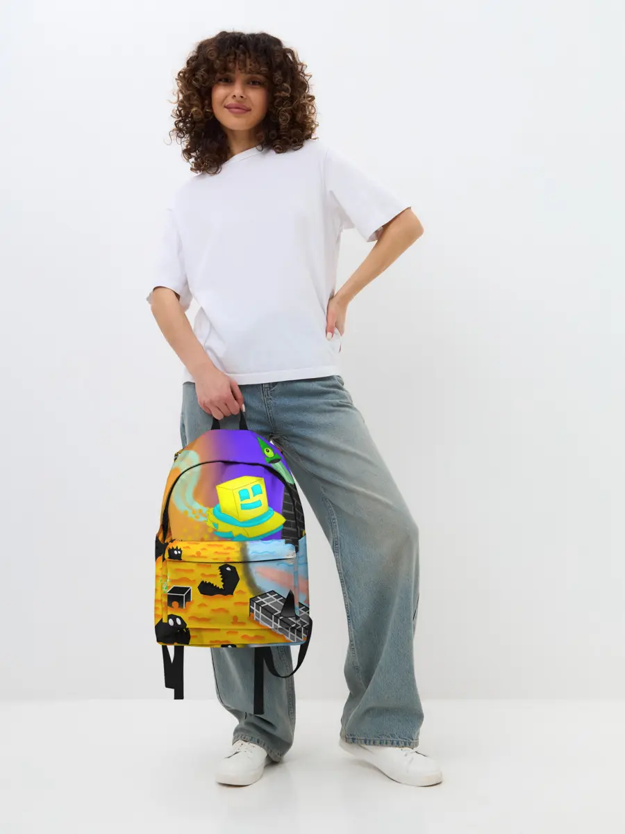 Рюкзак джинсовый / Geometry Dash | RobTop