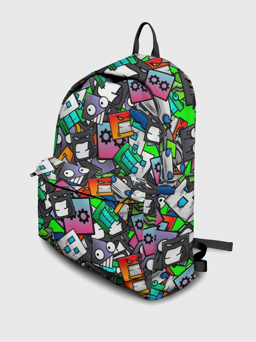 Рюкзак джинсовый / Geometry Dash | Pattern