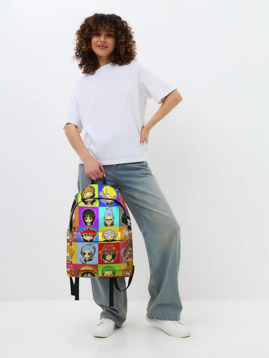 Рюкзак джинсовый / ONE PIECE / ВАН ПИС / УЗОР