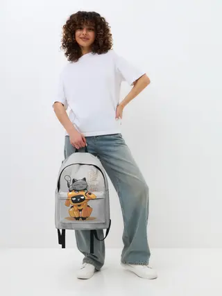 Рюкзак джинсовый / Cat and Robot