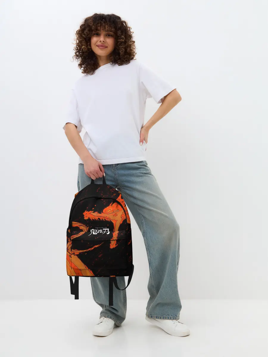 Рюкзак джинсовый / Дыхание Солнца / Demon slayer