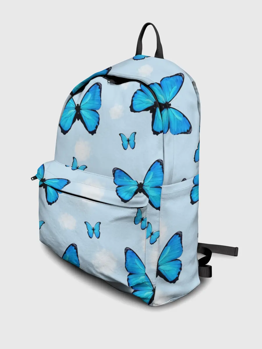 Рюкзак джинсовый / Бабочки с Облаками