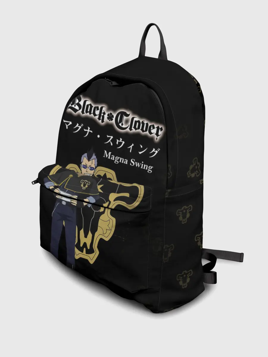 Рюкзак джинсовый / Магна Свинг | Чёрный Клевер