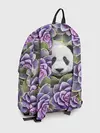 Рюкзак джинсовый / Панда среди цветов