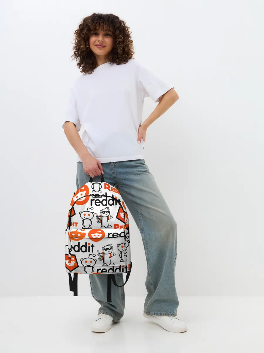 Рюкзак джинсовый / REDDIT / РЕДДИТ / ЛОГОБОМБИНГ