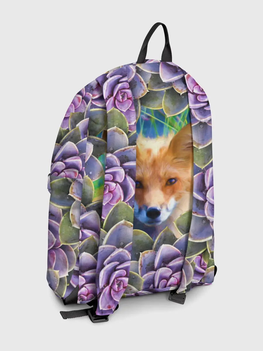 Рюкзак джинсовый / Лиса среди цветов