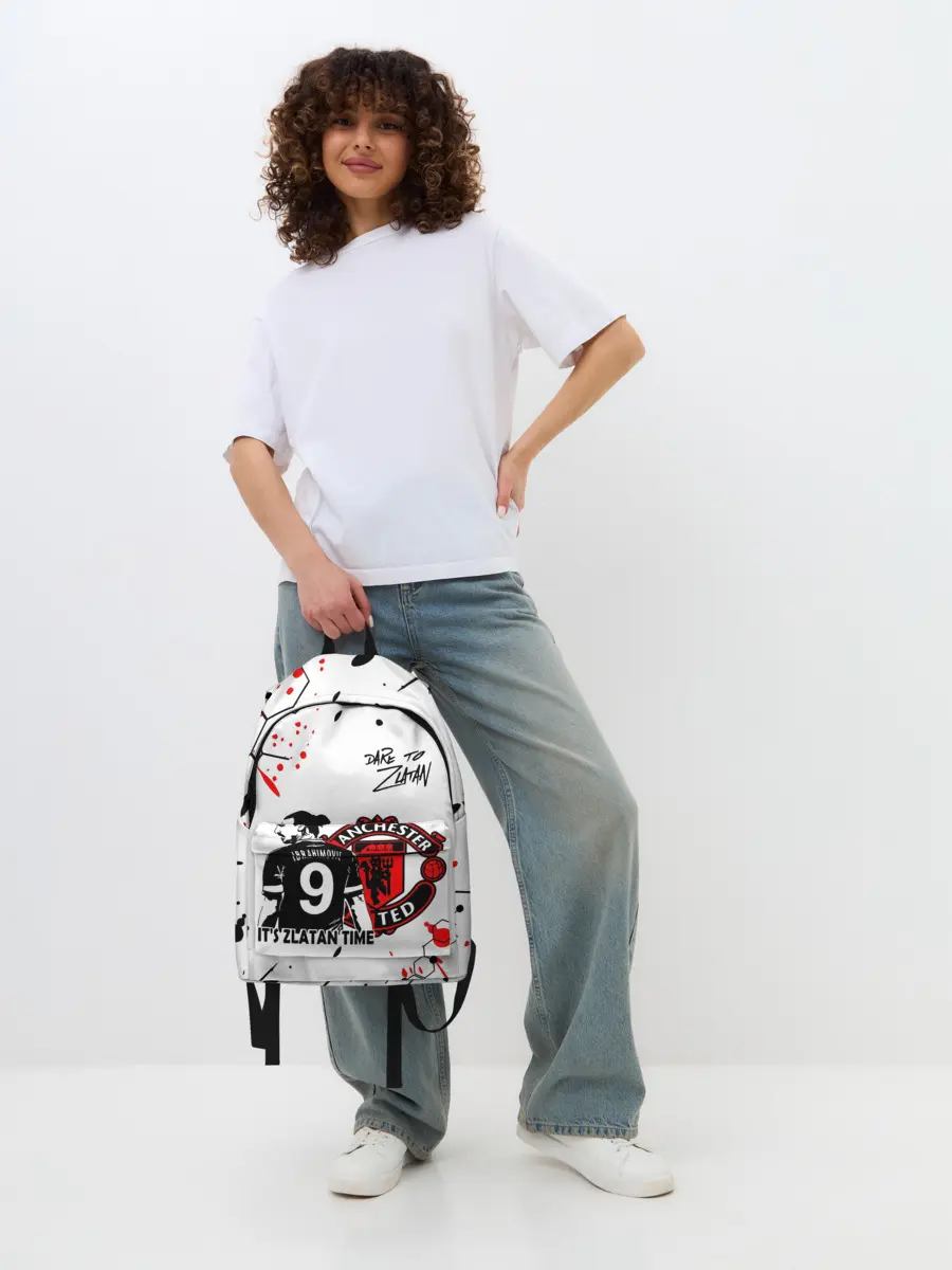 Рюкзак джинсовый / ЗЛАТАН ИБРАГИМОВИЧ / МАНЧЕСТЕР