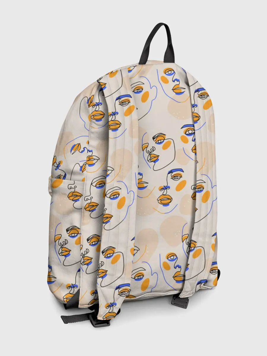 Рюкзак джинсовый / Лица в графике