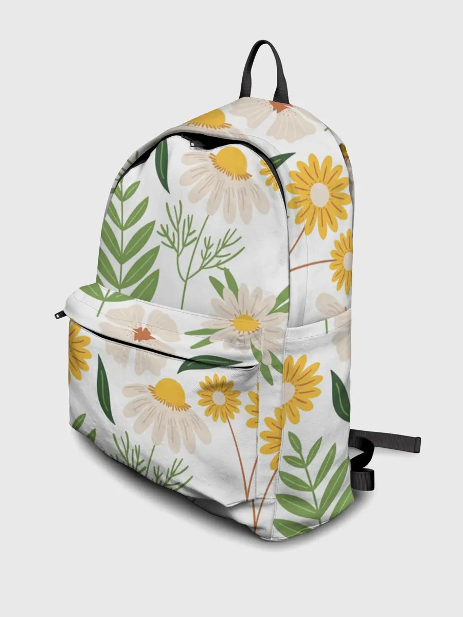 Рюкзак джинсовый / Цветы и листья