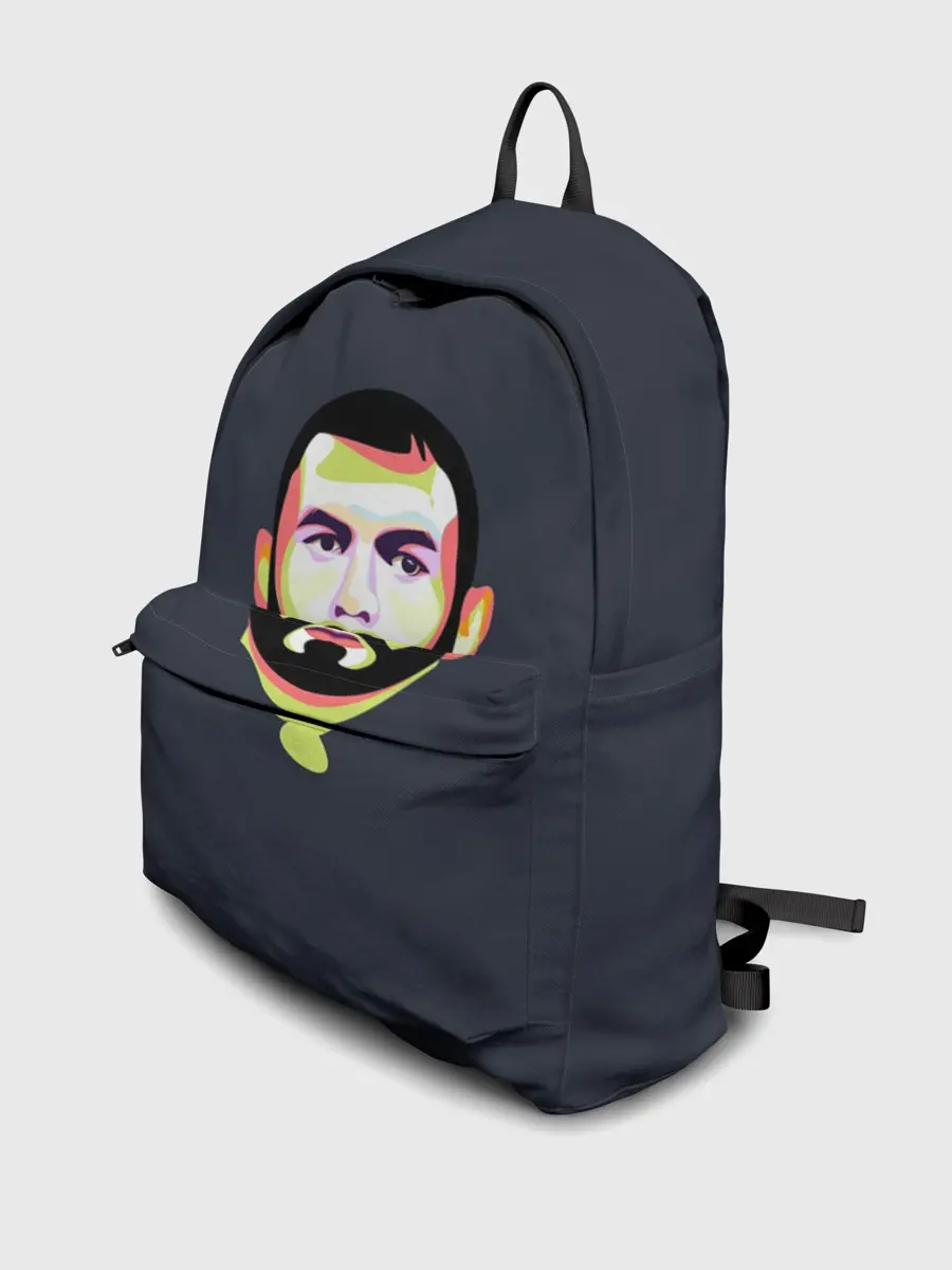 Рюкзак джинсовый / Карим Бензема. Поп арт