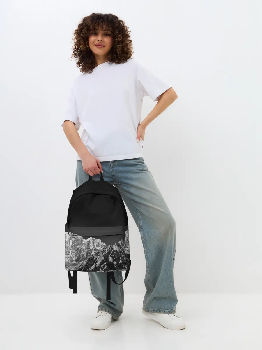 Рюкзак джинсовый / ГОРЫ В МОЕМ СЕРДЦЕ | КАМУФЛЯЖ