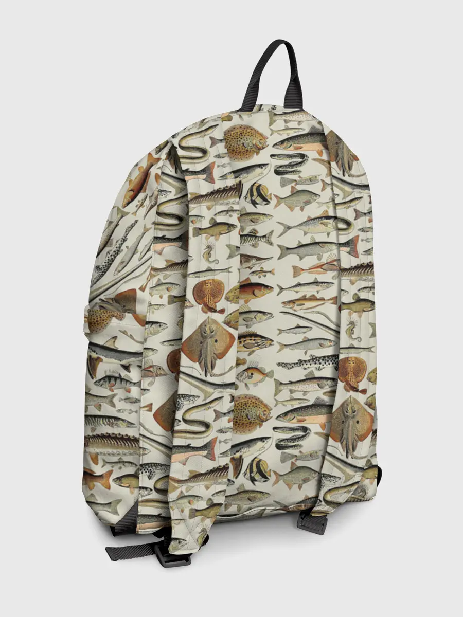 Рюкзак джинсовый / рыбный паттерн