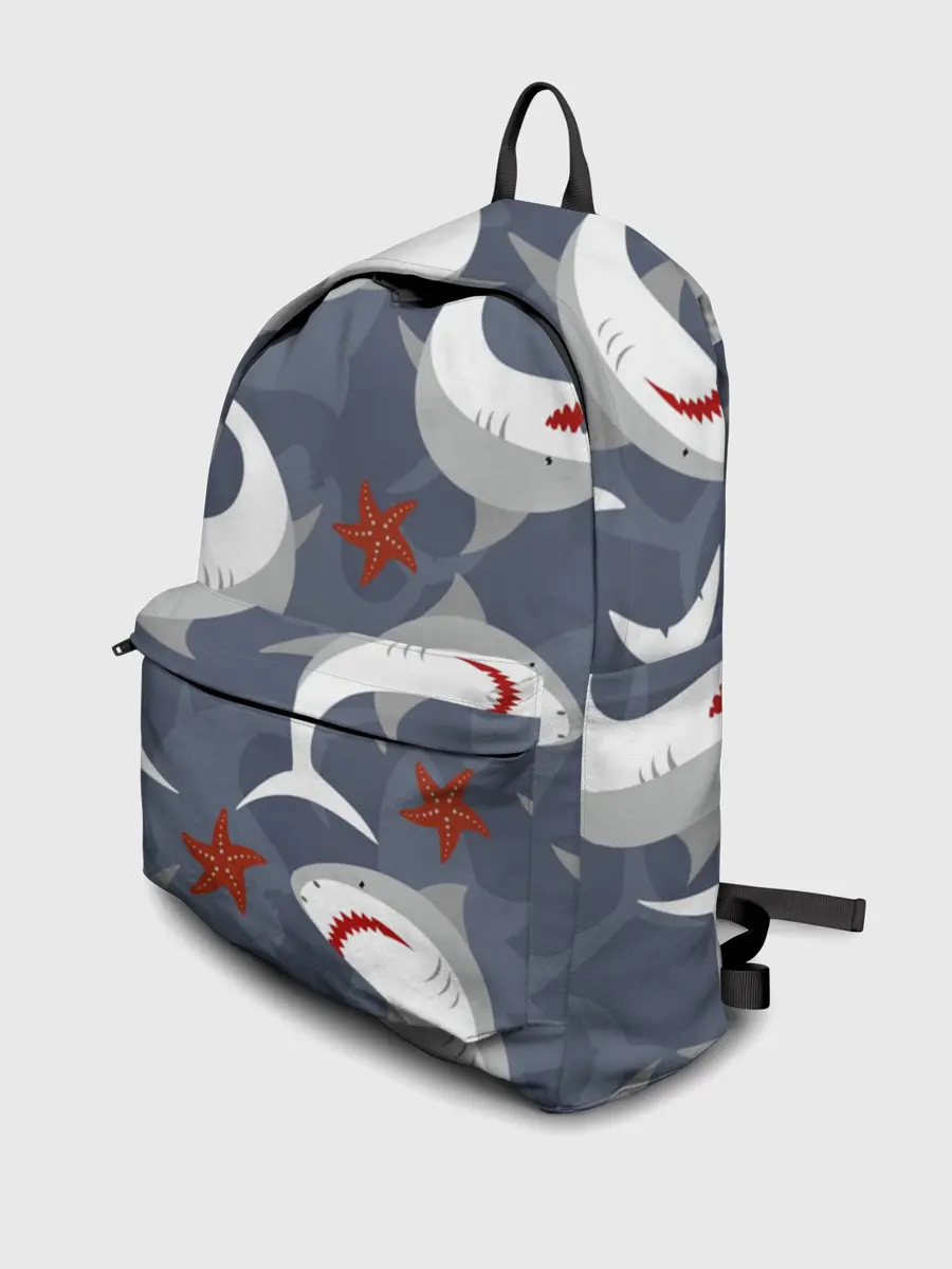 Рюкзак джинсовый / Акулы