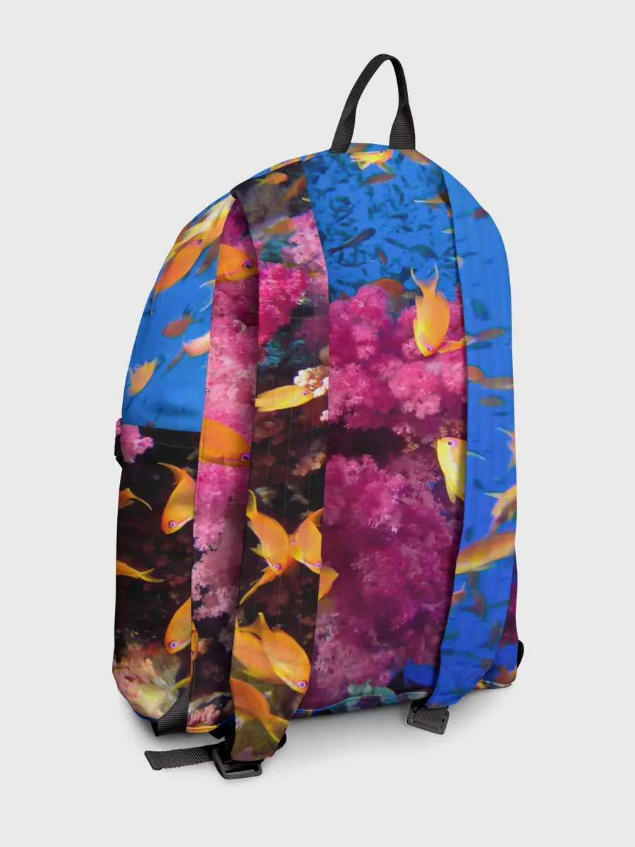 Рюкзак джинсовый / Коралловые рыбки