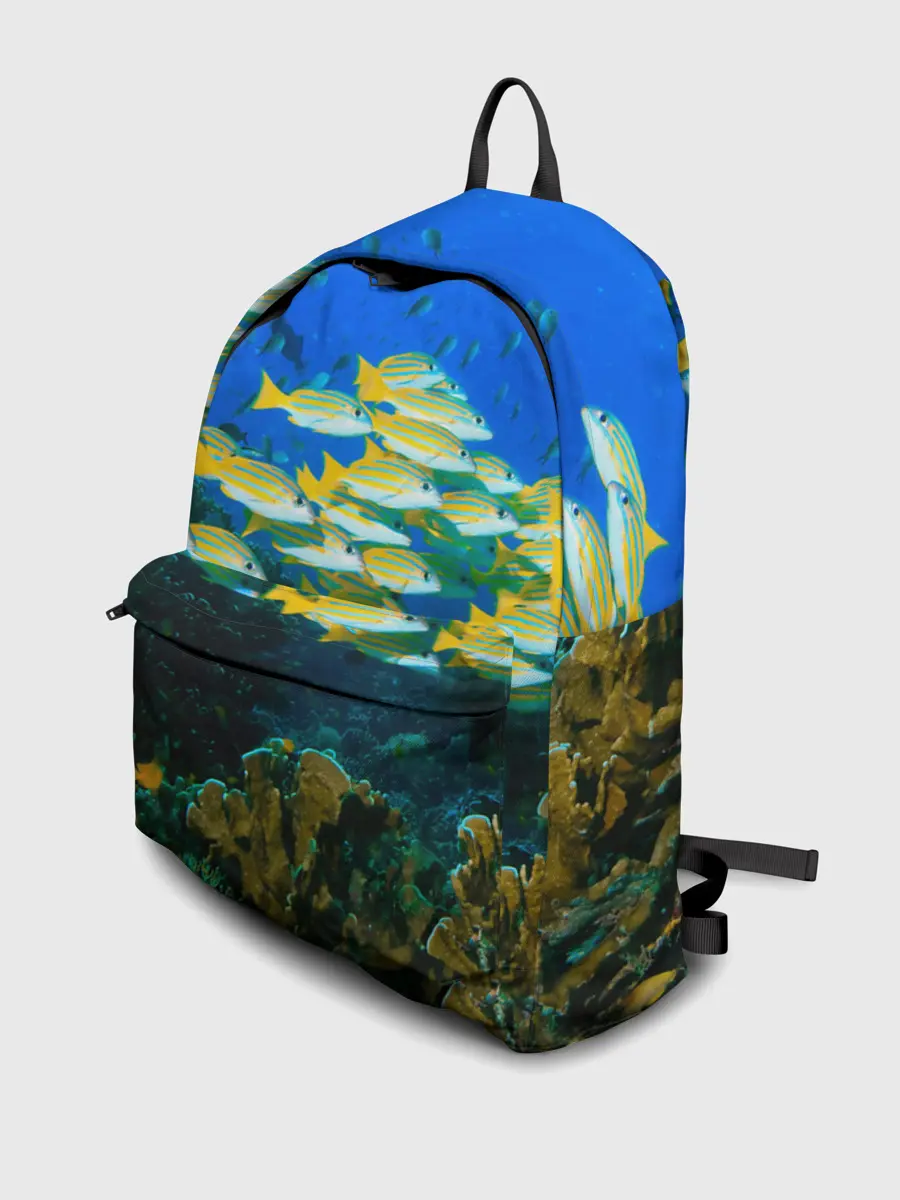 Рюкзак джинсовый / Коралловые рыбки