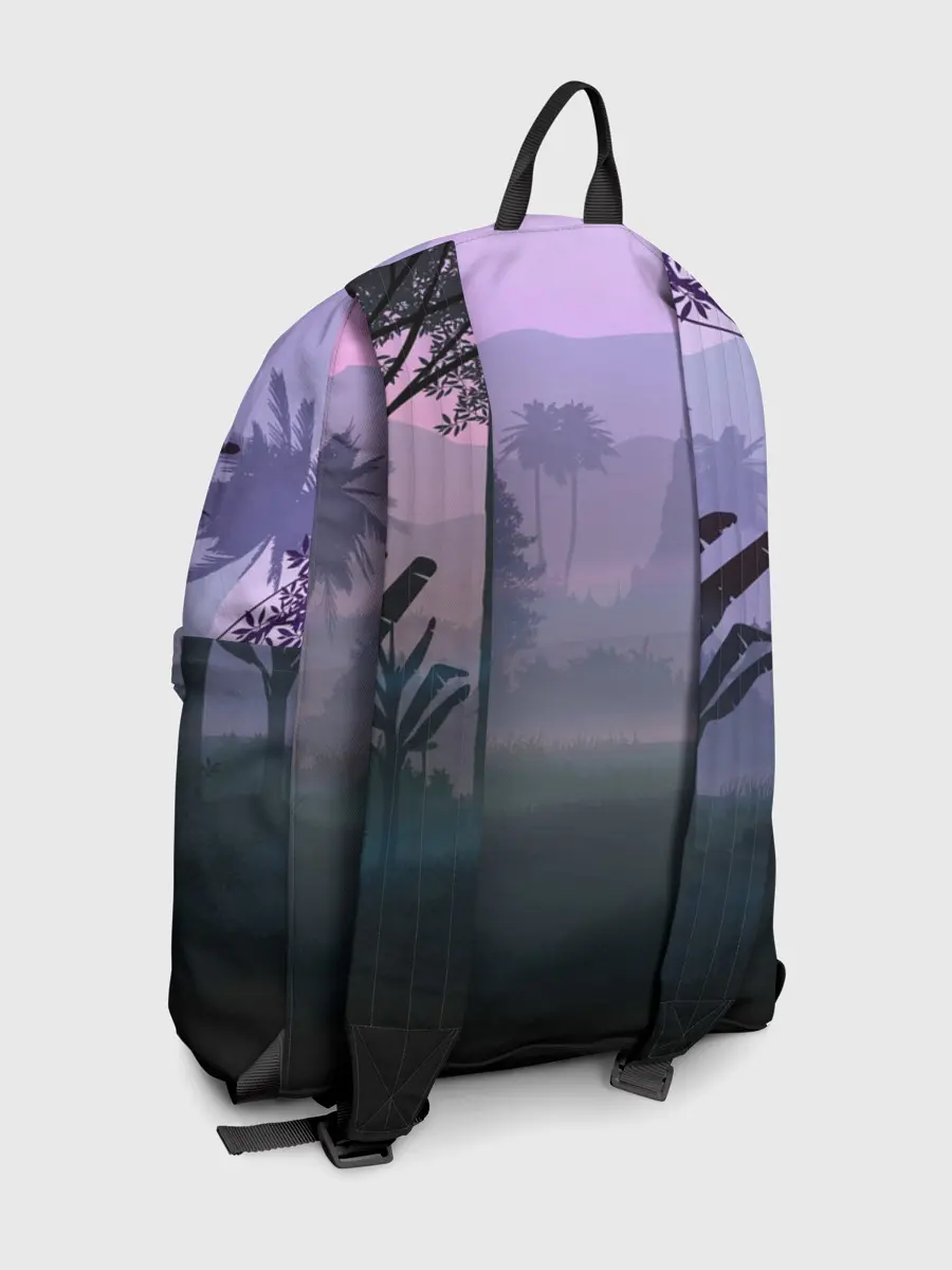 Рюкзак джинсовый / forest at sunset