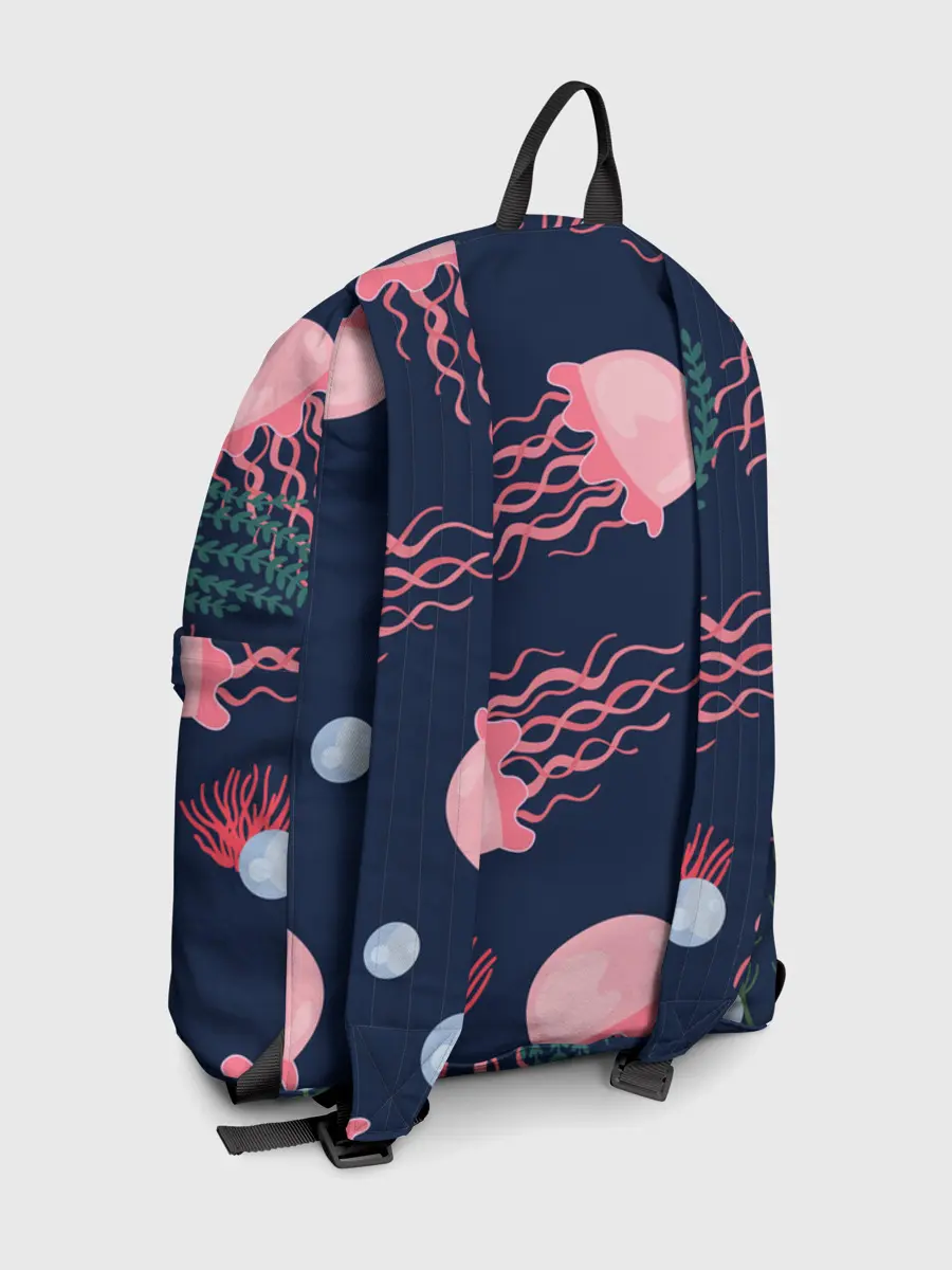 Рюкзак джинсовый / розовые медузы