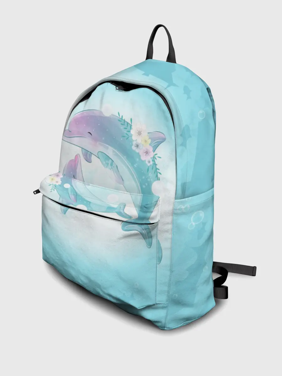 Рюкзак джинсовый / Два дельфина