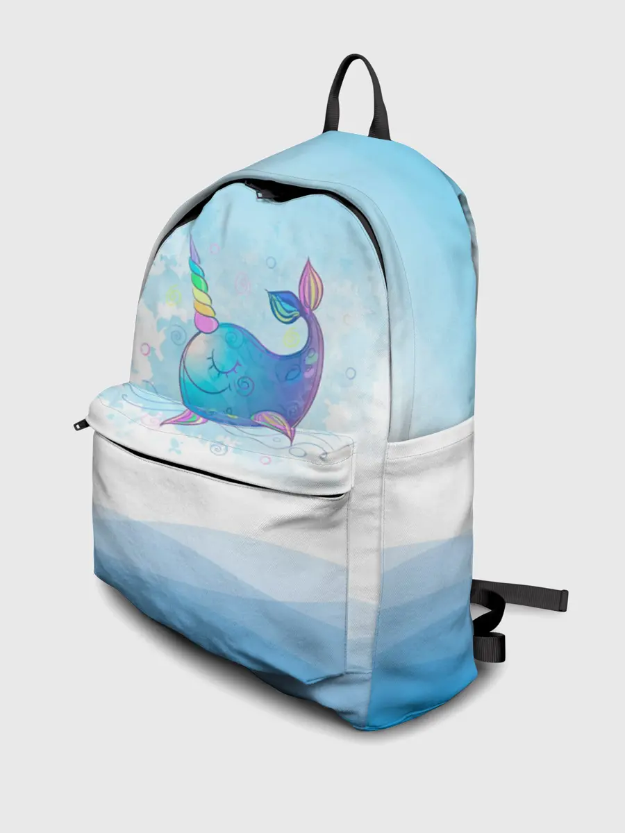 Рюкзак джинсовый / Дельфин единорог