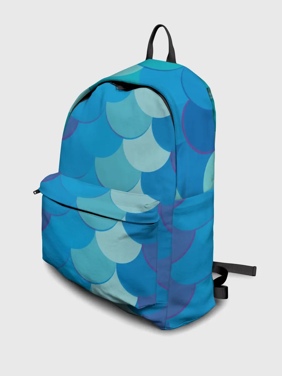 Рюкзак джинсовый / Синяя чешуя рыбы