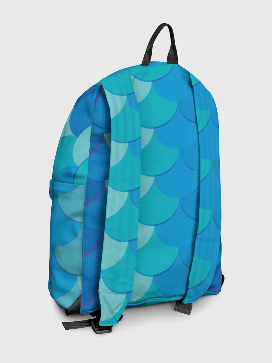 Рюкзак джинсовый / Синяя чешуя рыбы