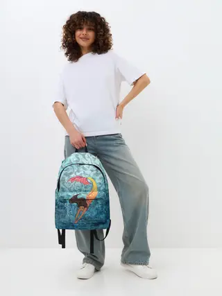 Рюкзак джинсовый / Русалка | Подводный мир