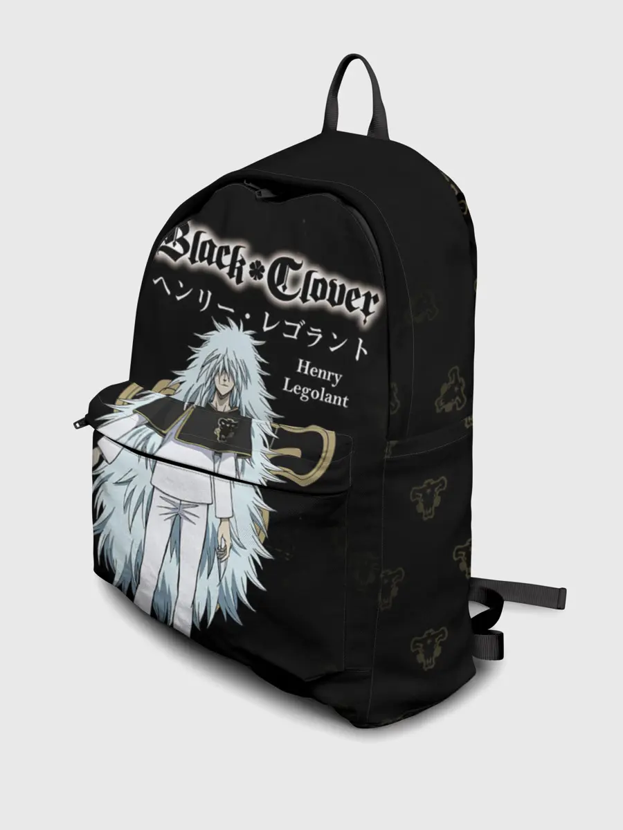 Рюкзак джинсовый / Генри Леголант Чёрный клевер