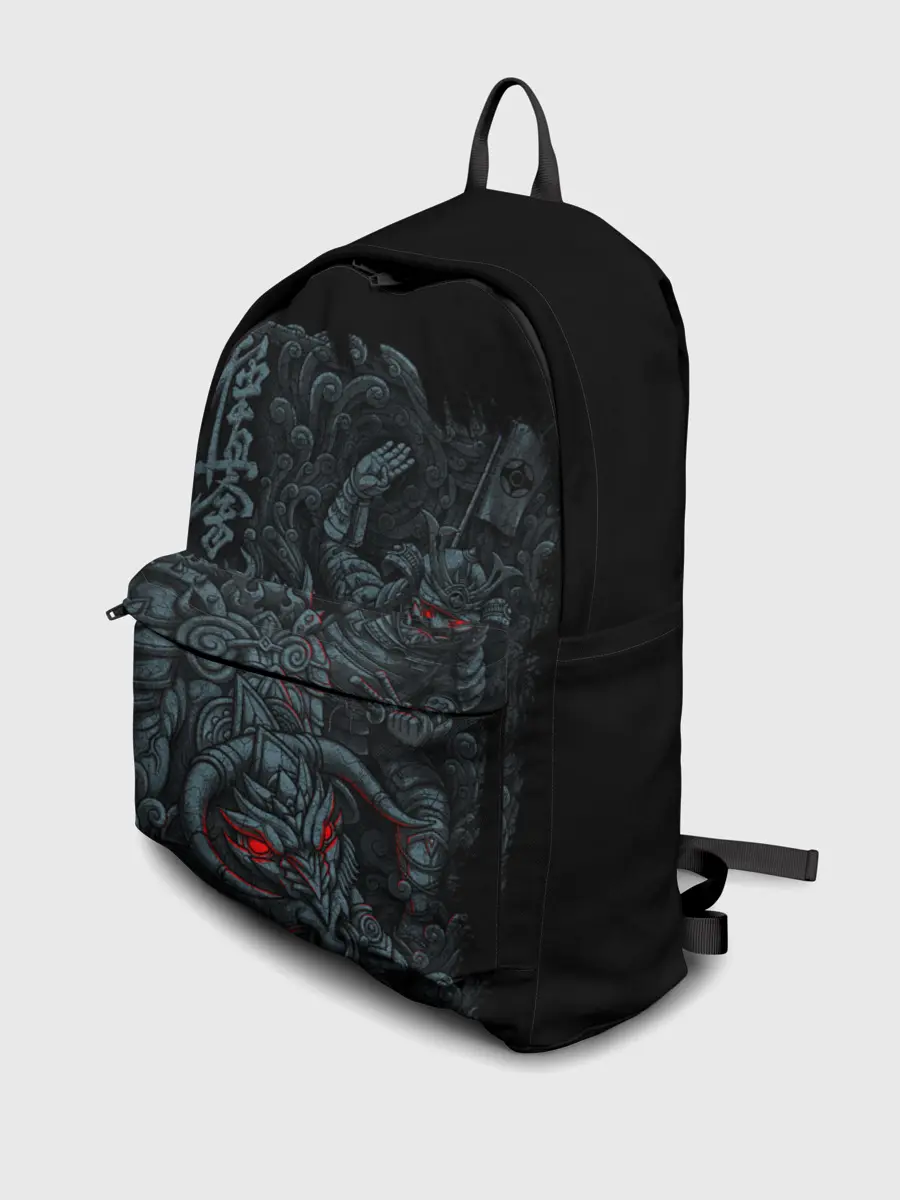 Рюкзак джинсовый / САМУРАЙ УКРОЩАЕТ БЫКА