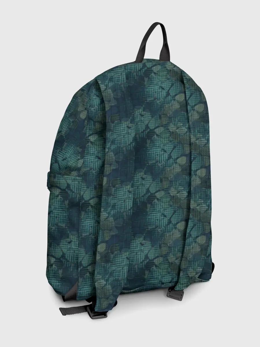 Рюкзак джинсовый / Синий абстрактный узор