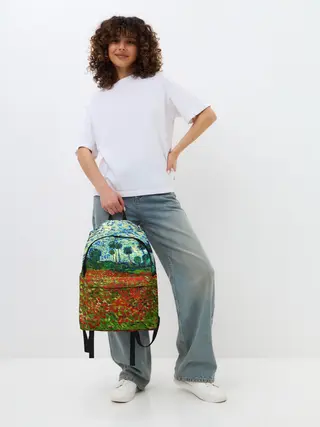 Рюкзак джинсовый / Поле с маками, Ван Гог