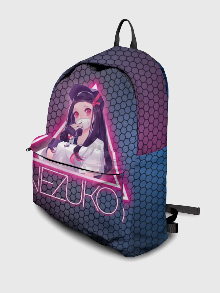 Рюкзак джинсовый / Незуко Камадо в треугольнике