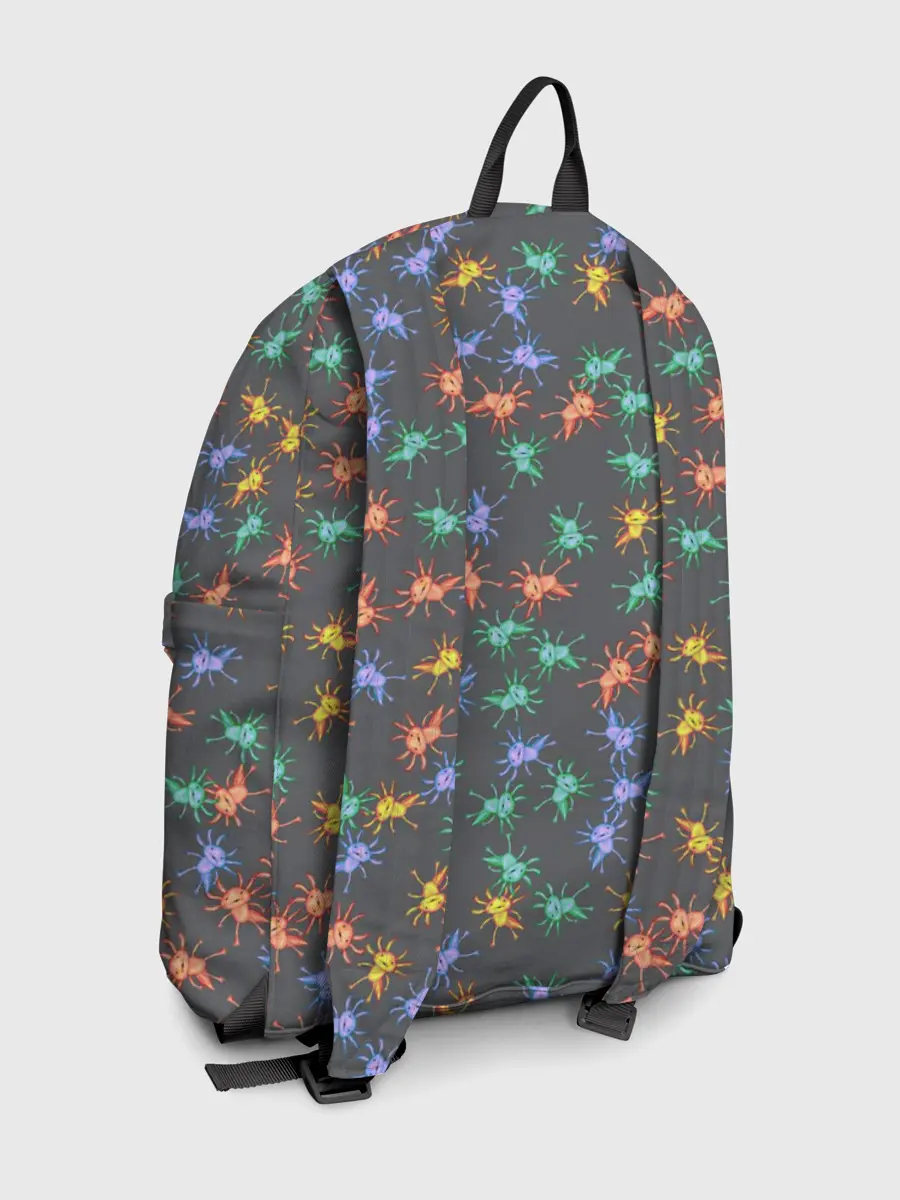 Рюкзак джинсовый / Аксолотль паттерн