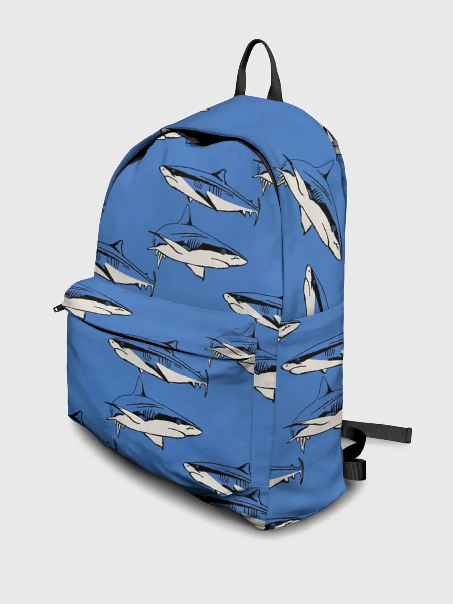 Рюкзак джинсовый / Акулы Паттерн