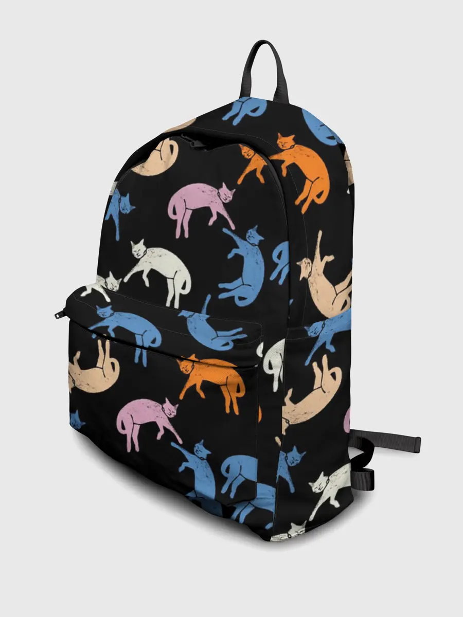 Рюкзак джинсовый / Британские кошки паттерн