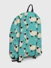 Рюкзак джинсовый / Овечки паттерн на бирюзовом