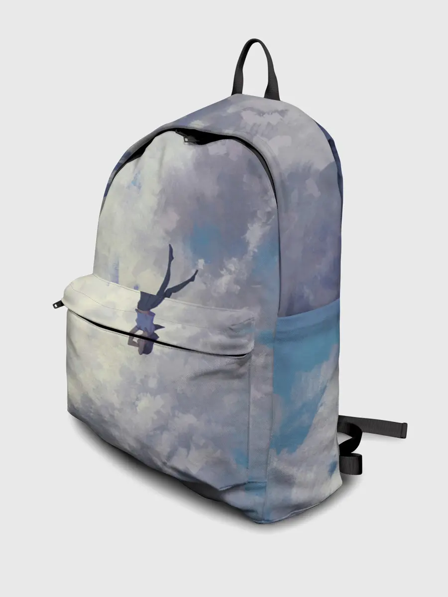 Рюкзак джинсовый / Летящая девушка