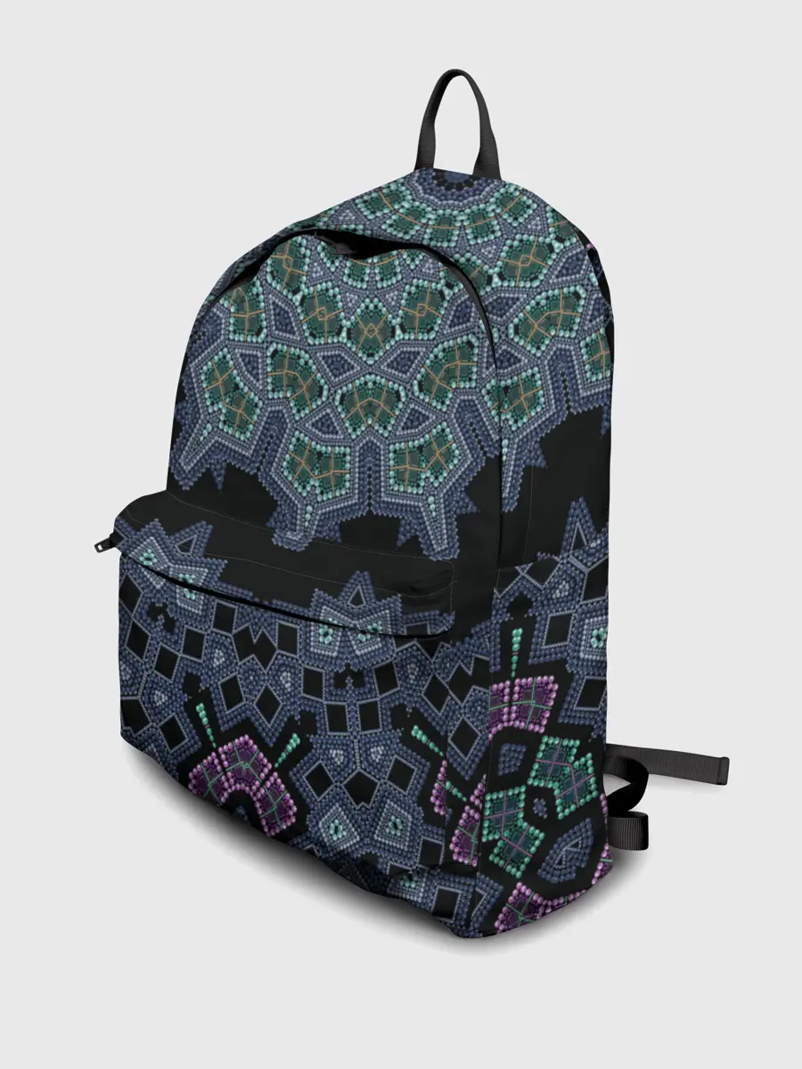 Рюкзак джинсовый / Перламутровый узор восточный