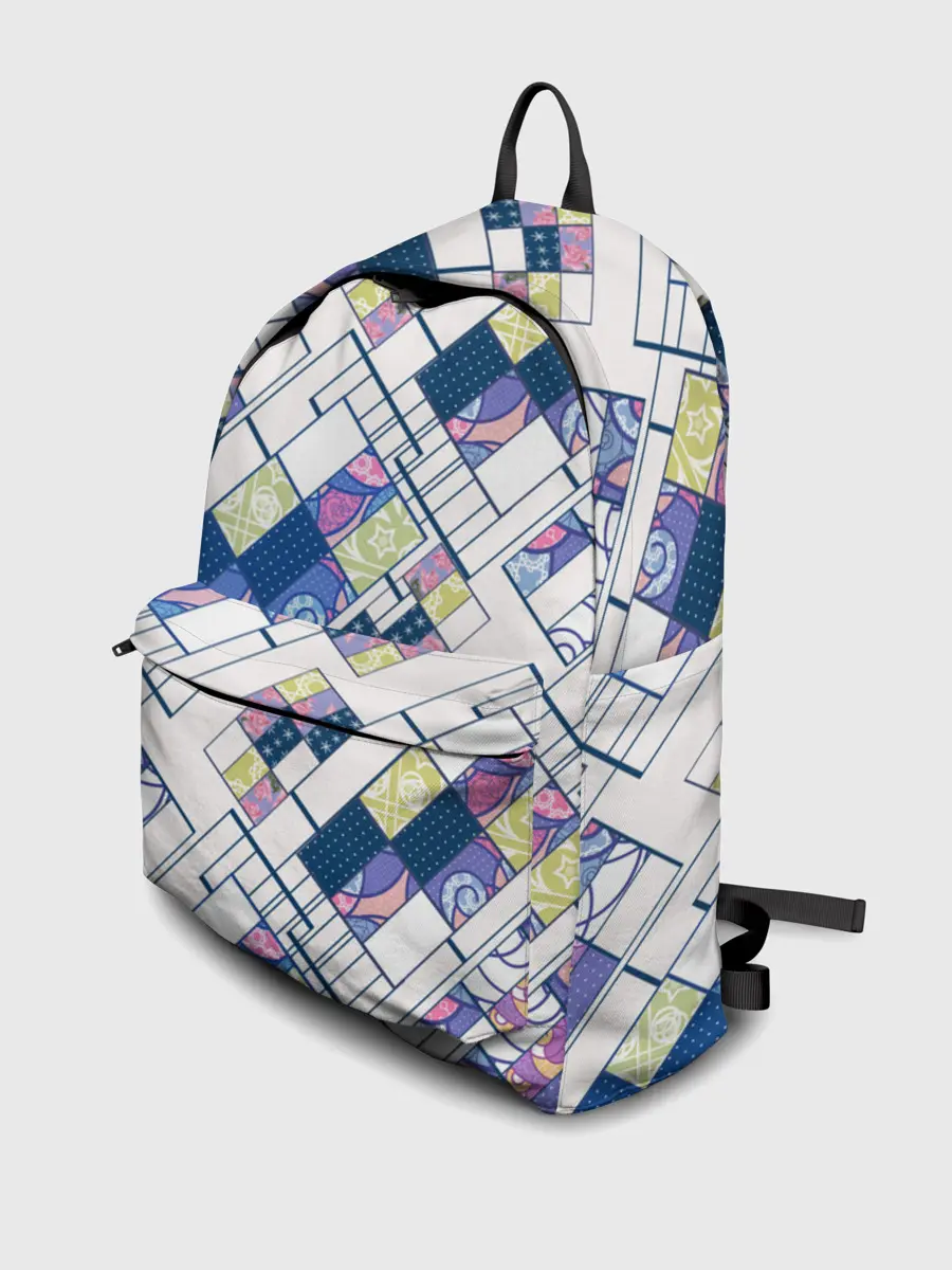 Рюкзак джинсовый / Этнический узор пэчворк