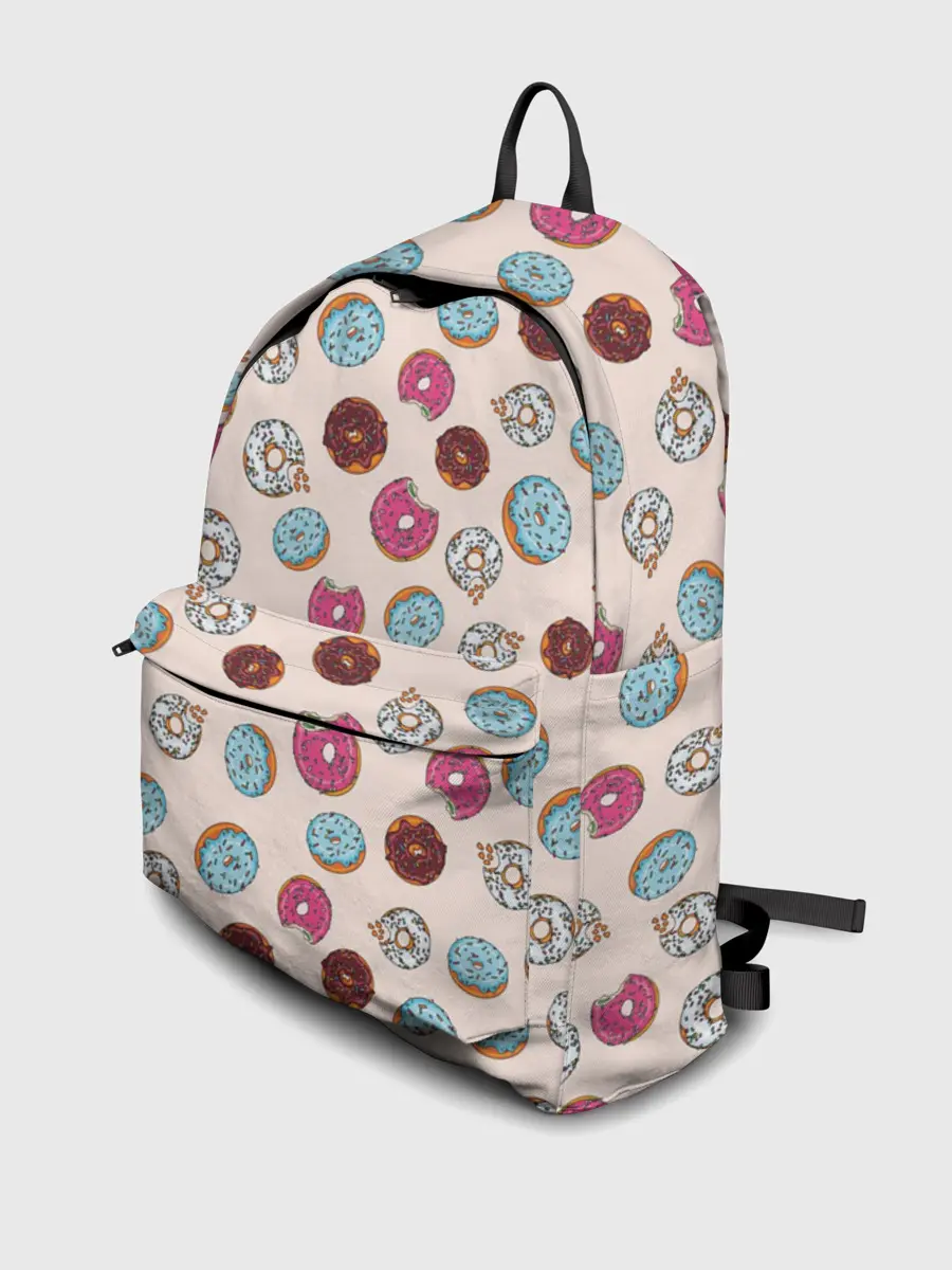 Рюкзак джинсовый / Пончики донаты паттерн