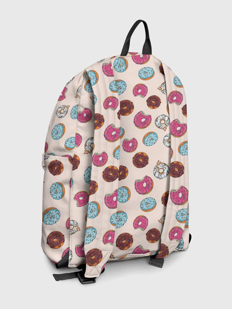 Рюкзак джинсовый / Пончики донаты паттерн